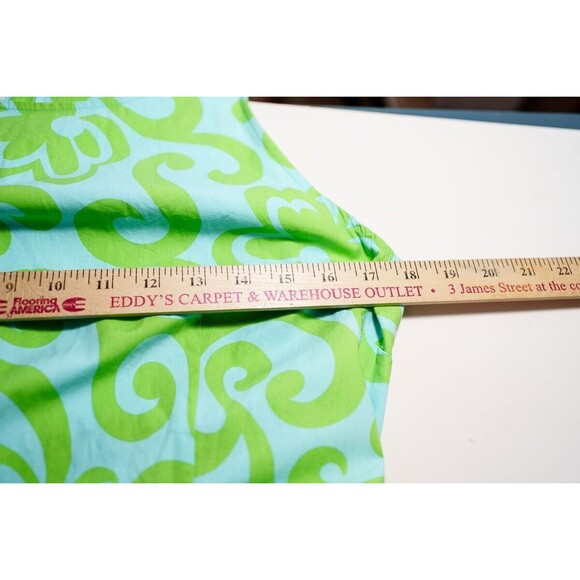 Chickabiddy womens summer tank dress green blue 8 - Picture 3 of 4